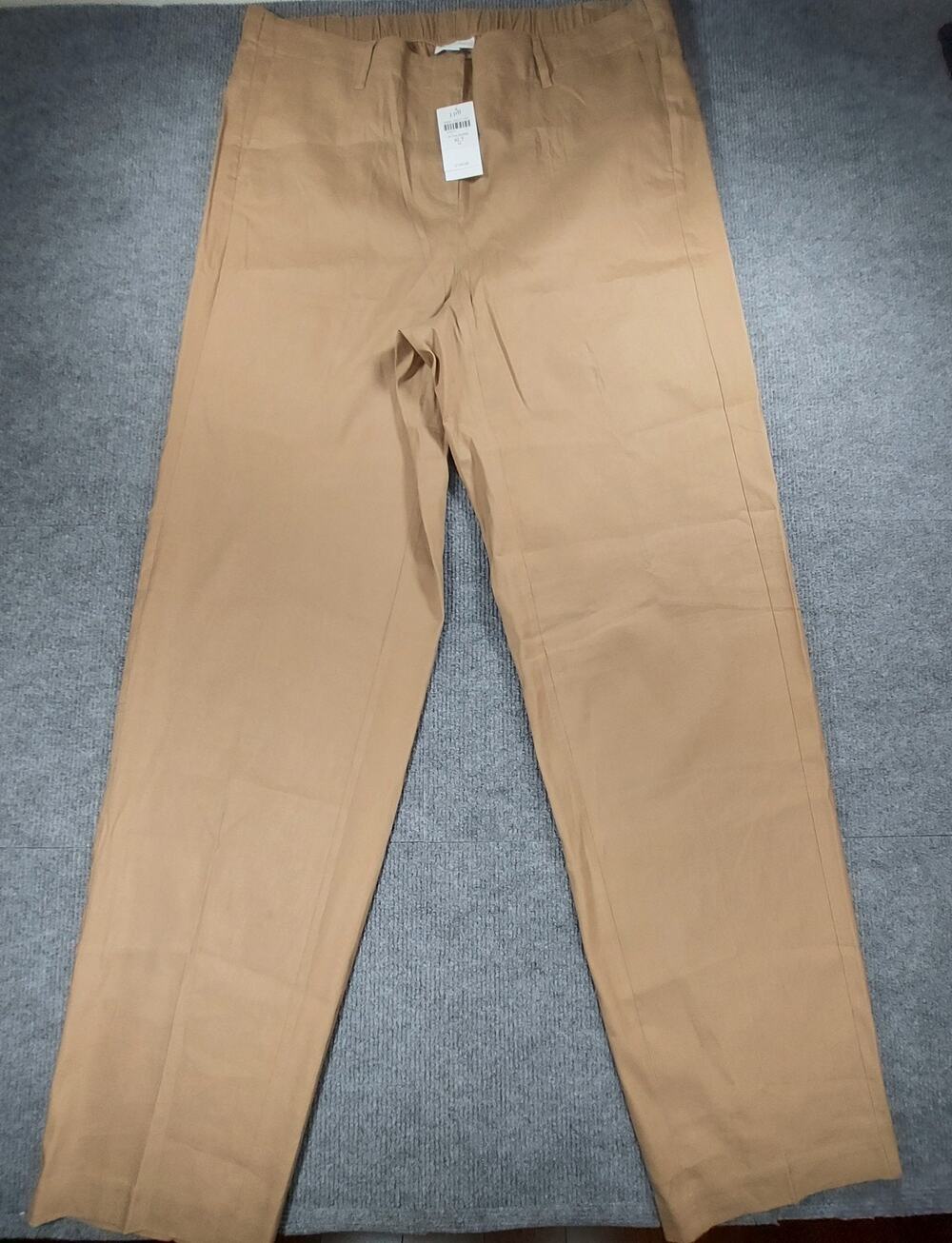 NWT J.Jill Linen Stretch Pant XL Tall XLT Slated Caramel Brown Straight Leg $109